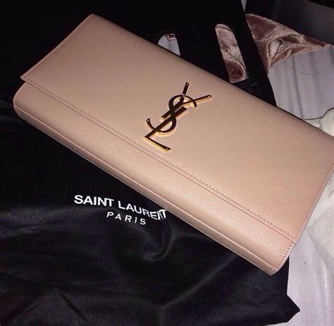 nude ysl clutch